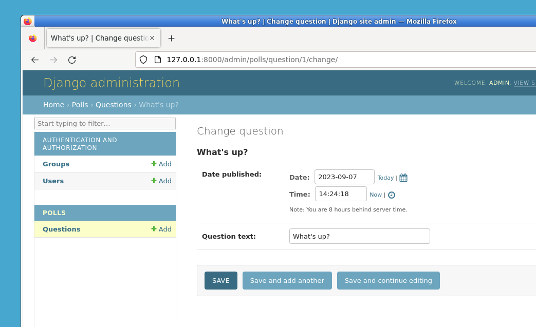 Admin form field reorder