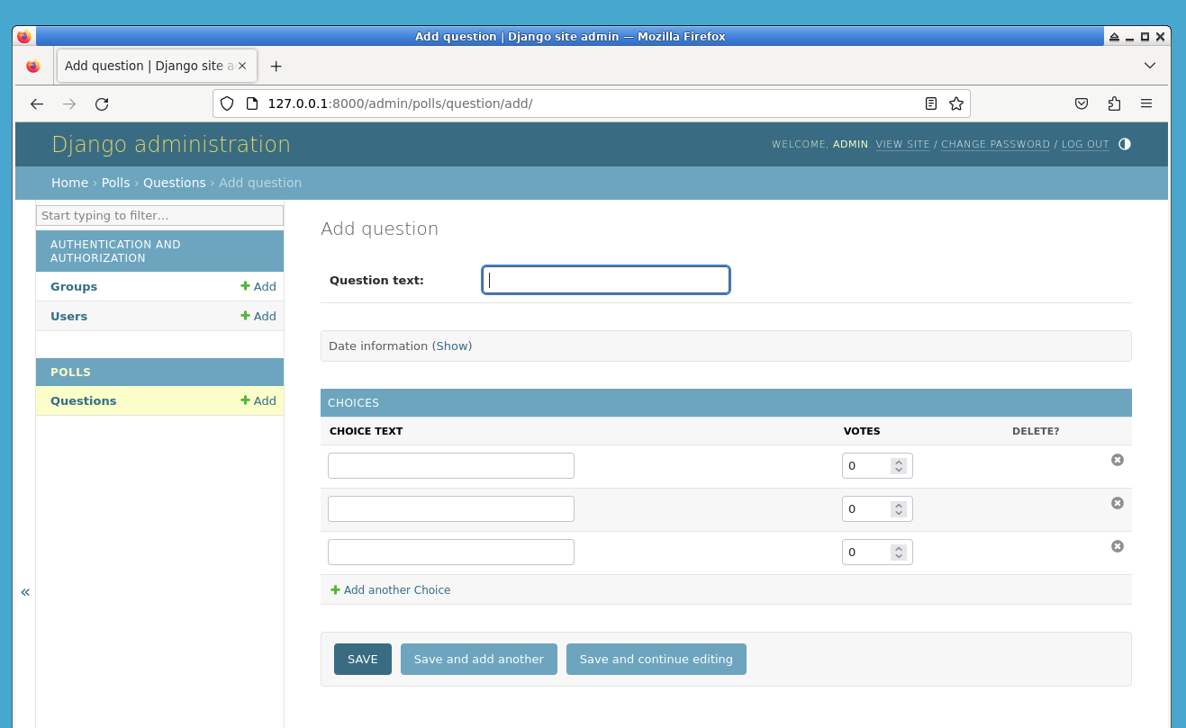 Tabular inline choices display