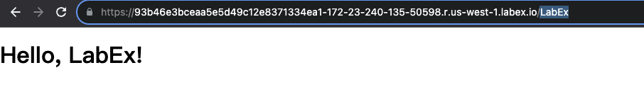 Hello LabEx webpage