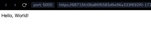 Flask应用程序的Hello World页面