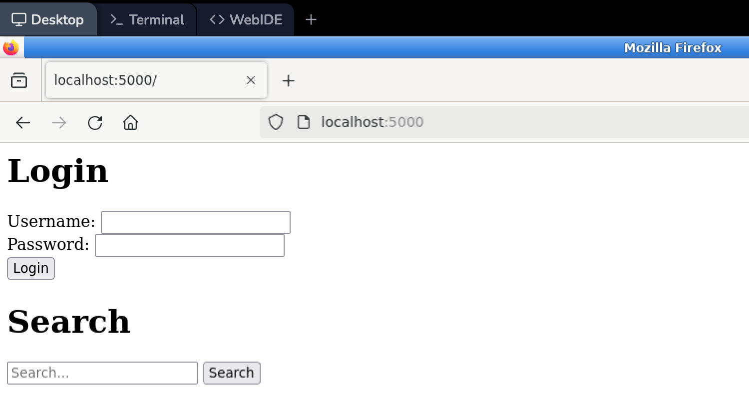 Webアプリケーションのホームページ