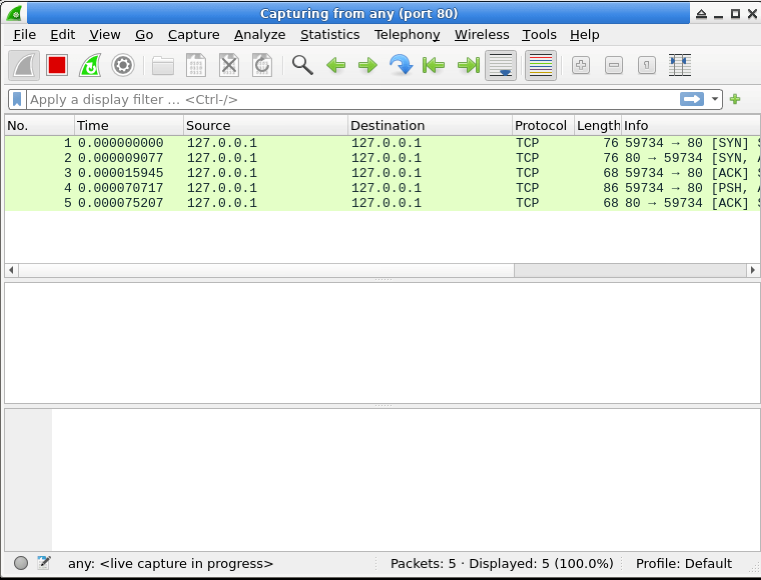 Capture du port 80