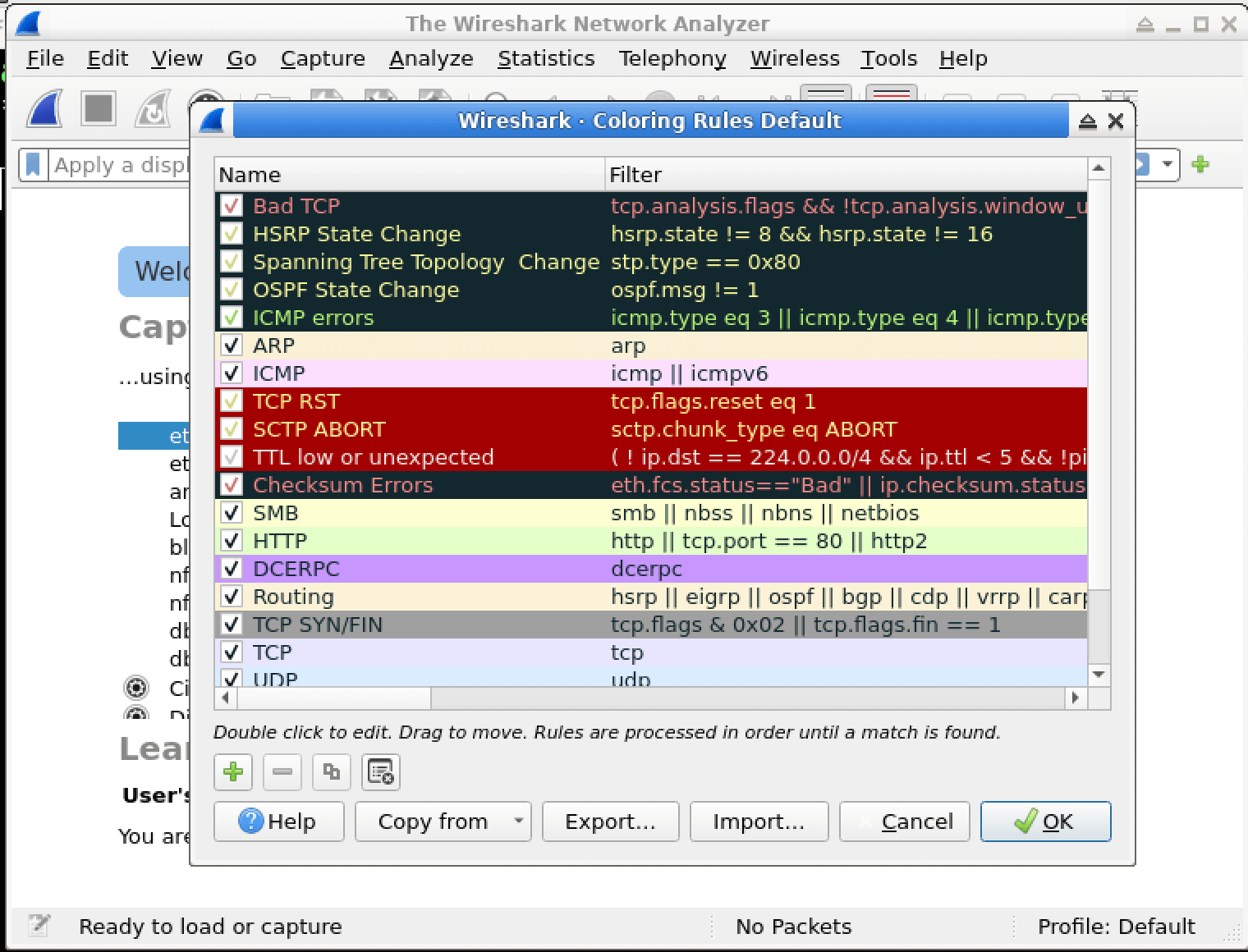 Coloring Rules Dialog (Farbregeln-Dialog)