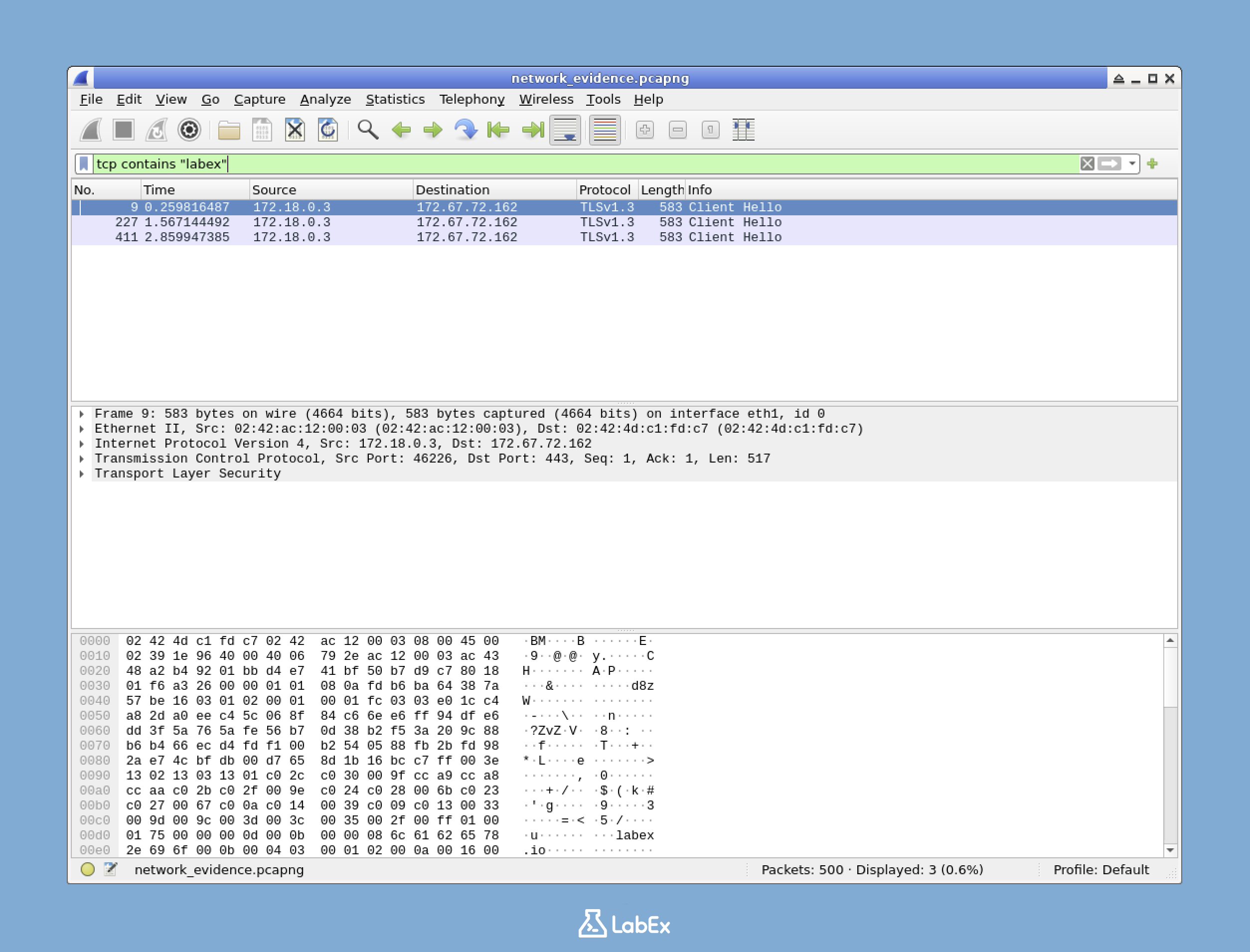 Wireshark filter