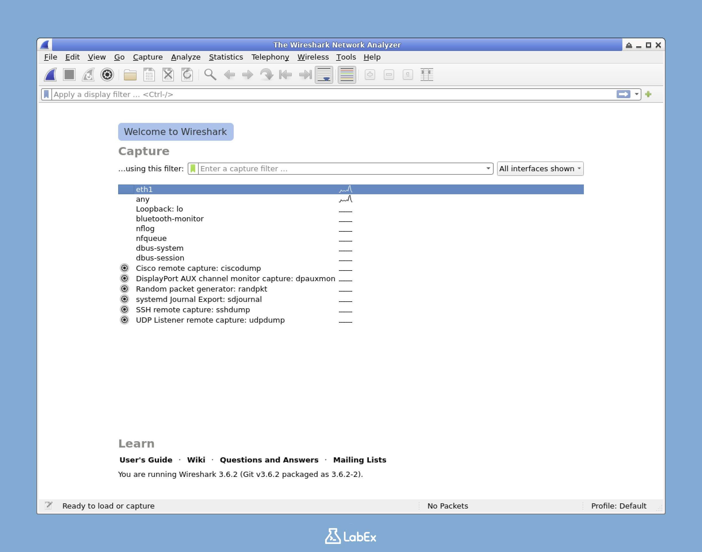 Wireshark 主界面