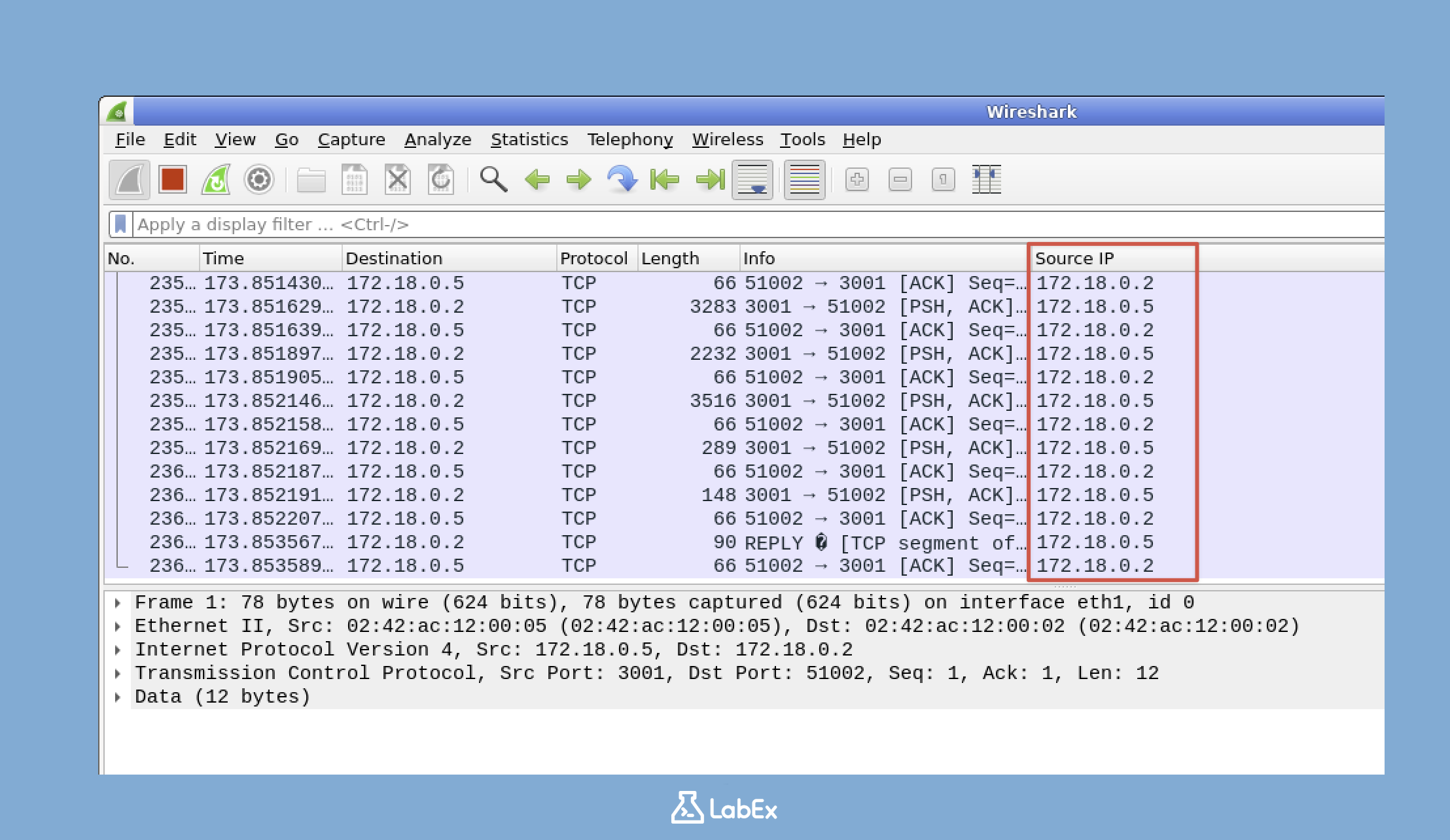 Source IP column