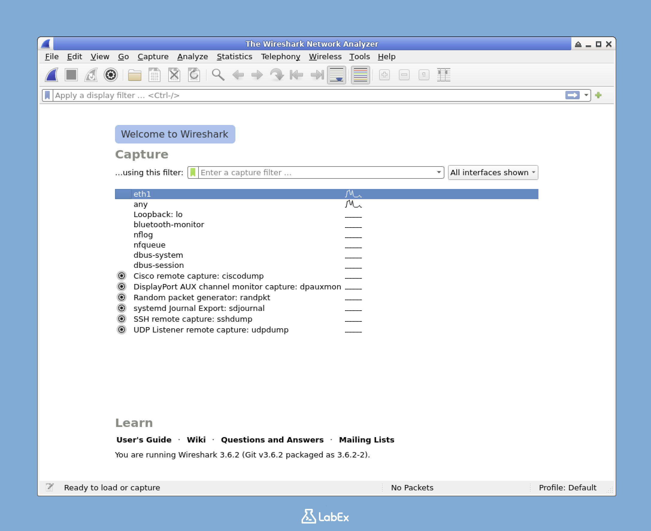 Wireshark Main Window