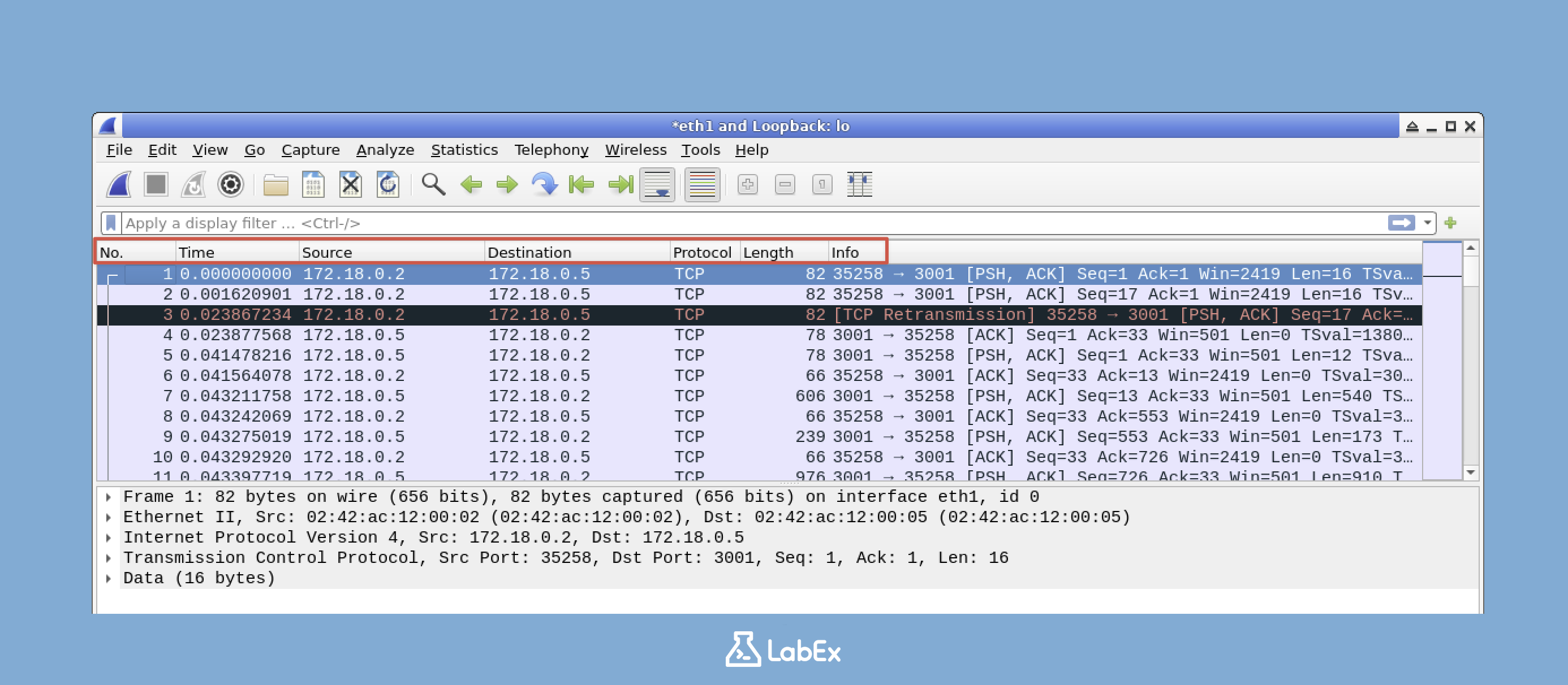Packet List Pane