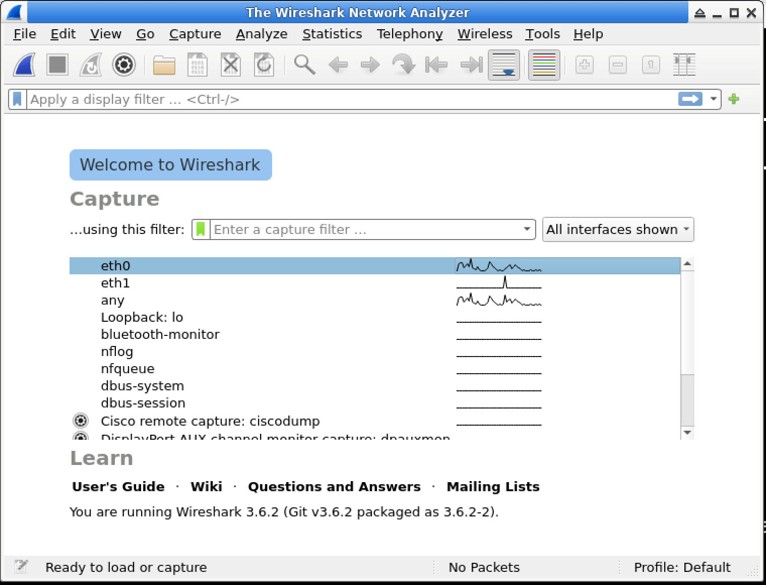 Selecting the Network Interface