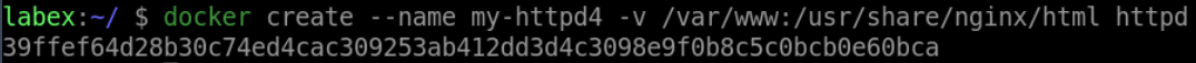 Creating container with volume mount