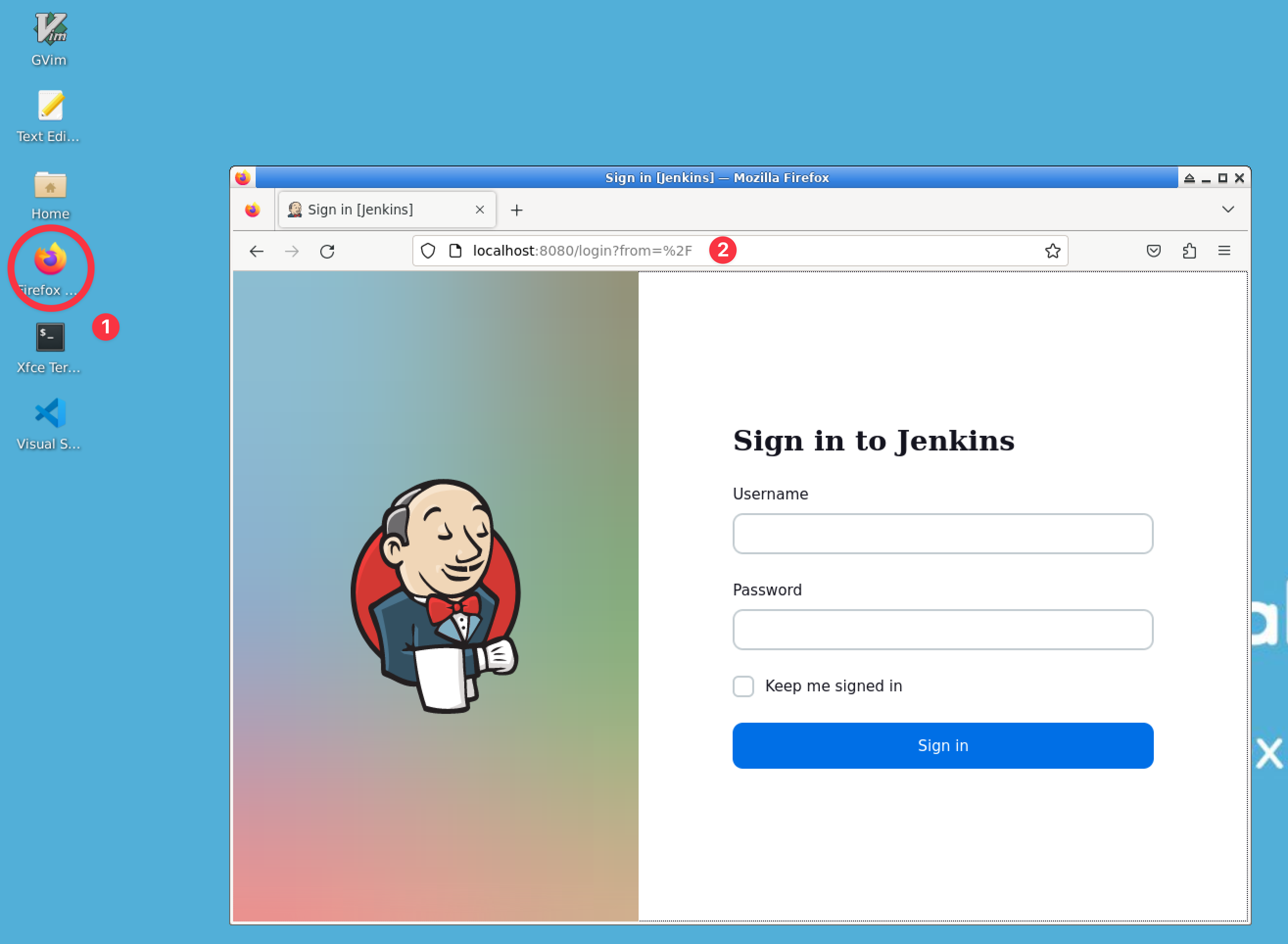 Firefox Jenkins access page