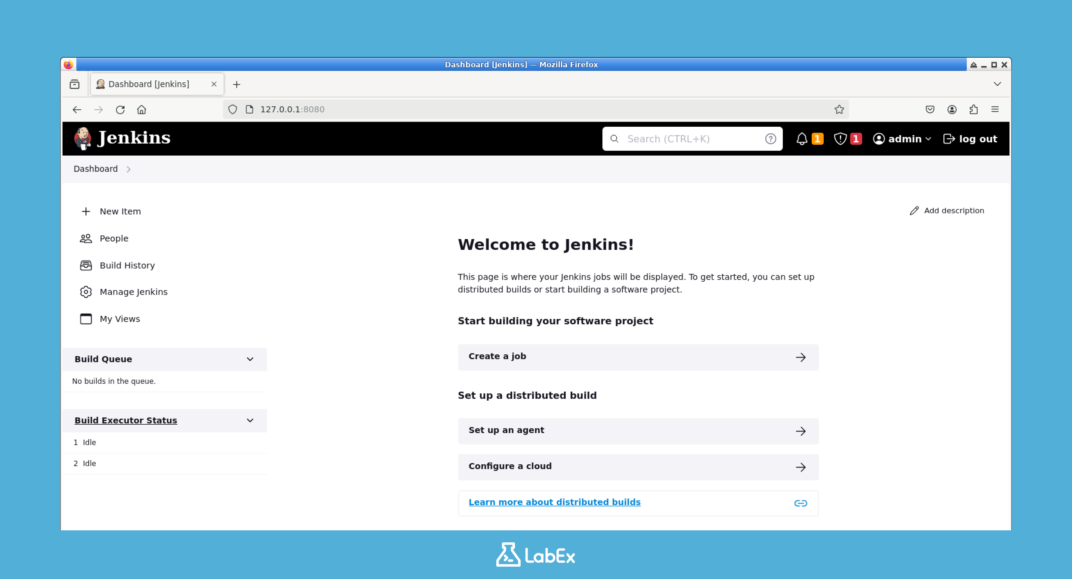 Экран входа в Jenkins