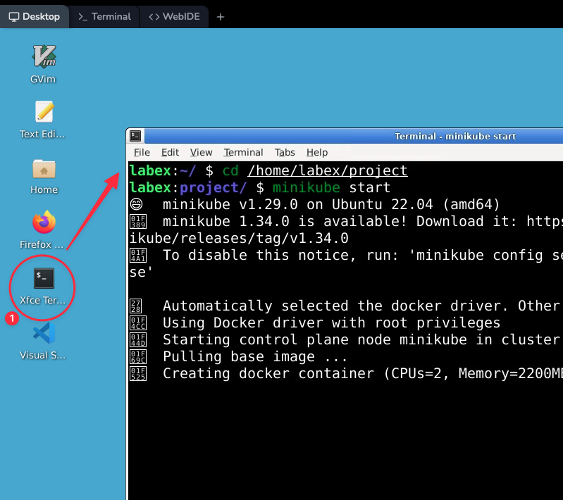 Inicialización del clúster de Minikube