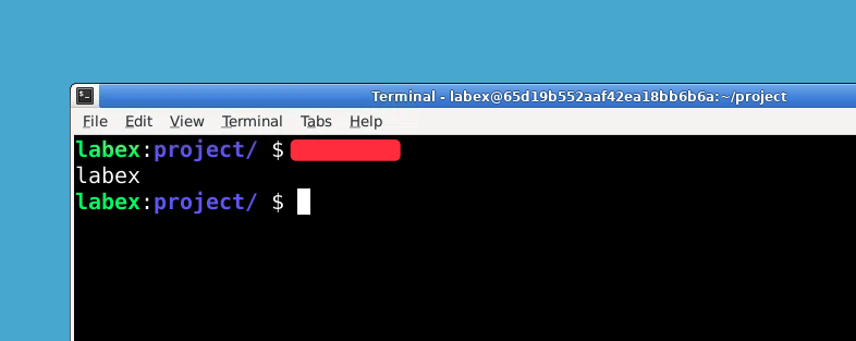 Terminal, das die Benutzeridentität anzeigt
