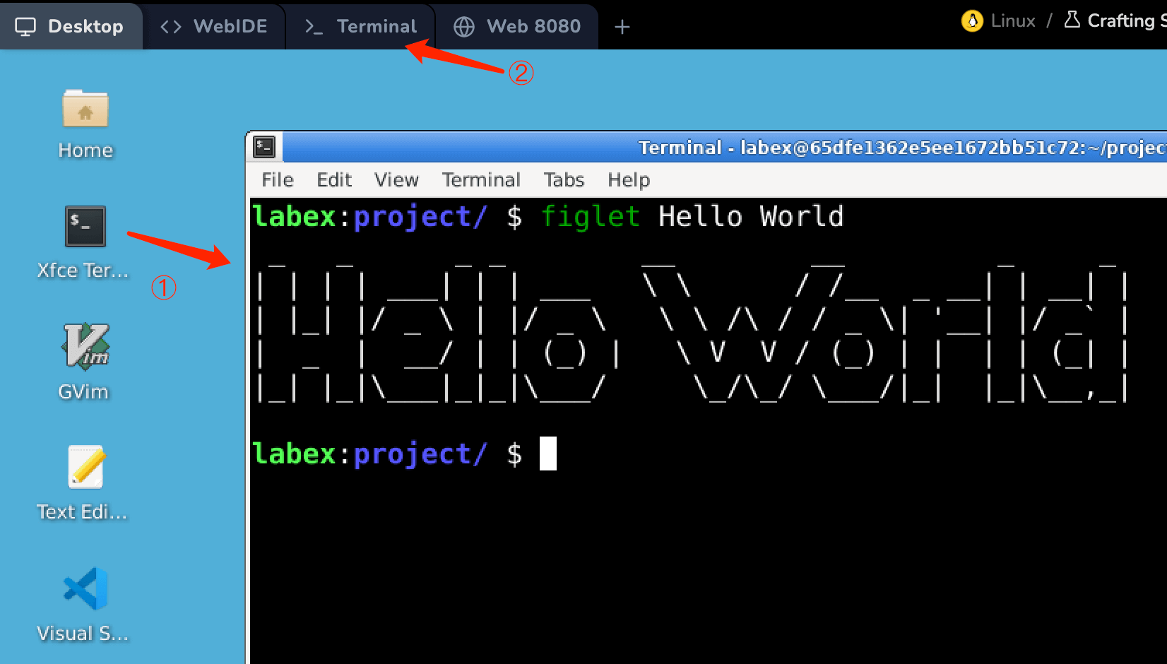 Ejemplo de texto FIGlet