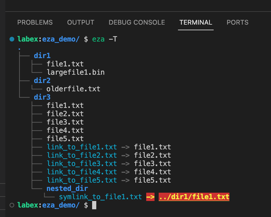 eza file tree example