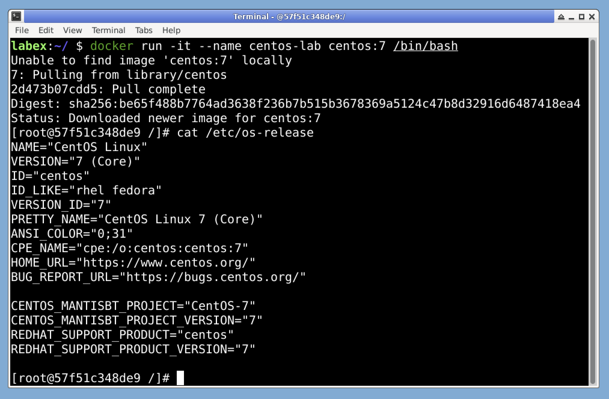CentOS Container