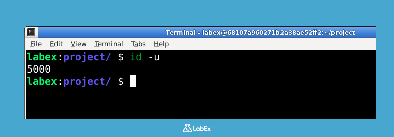 Illustration of identifying the current user's UID