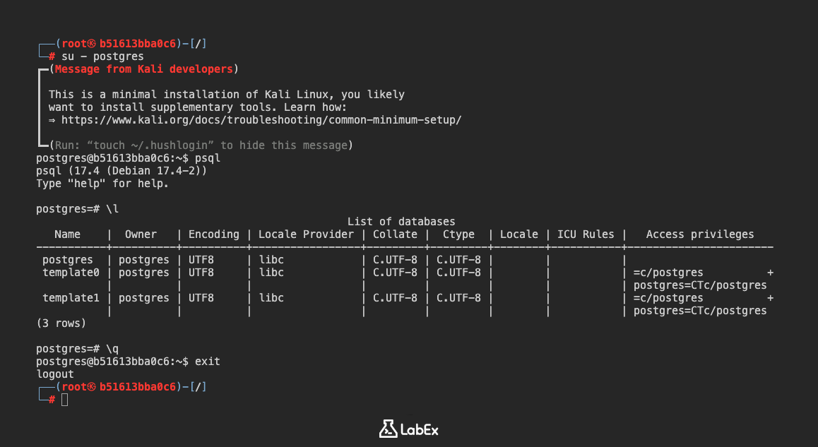 PostgreSQL 连接验证