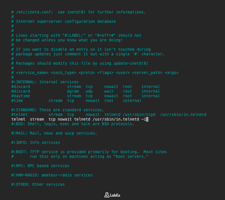 Telnet 配置文件