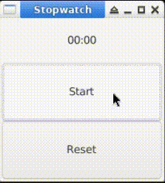 Stopwatch app demo