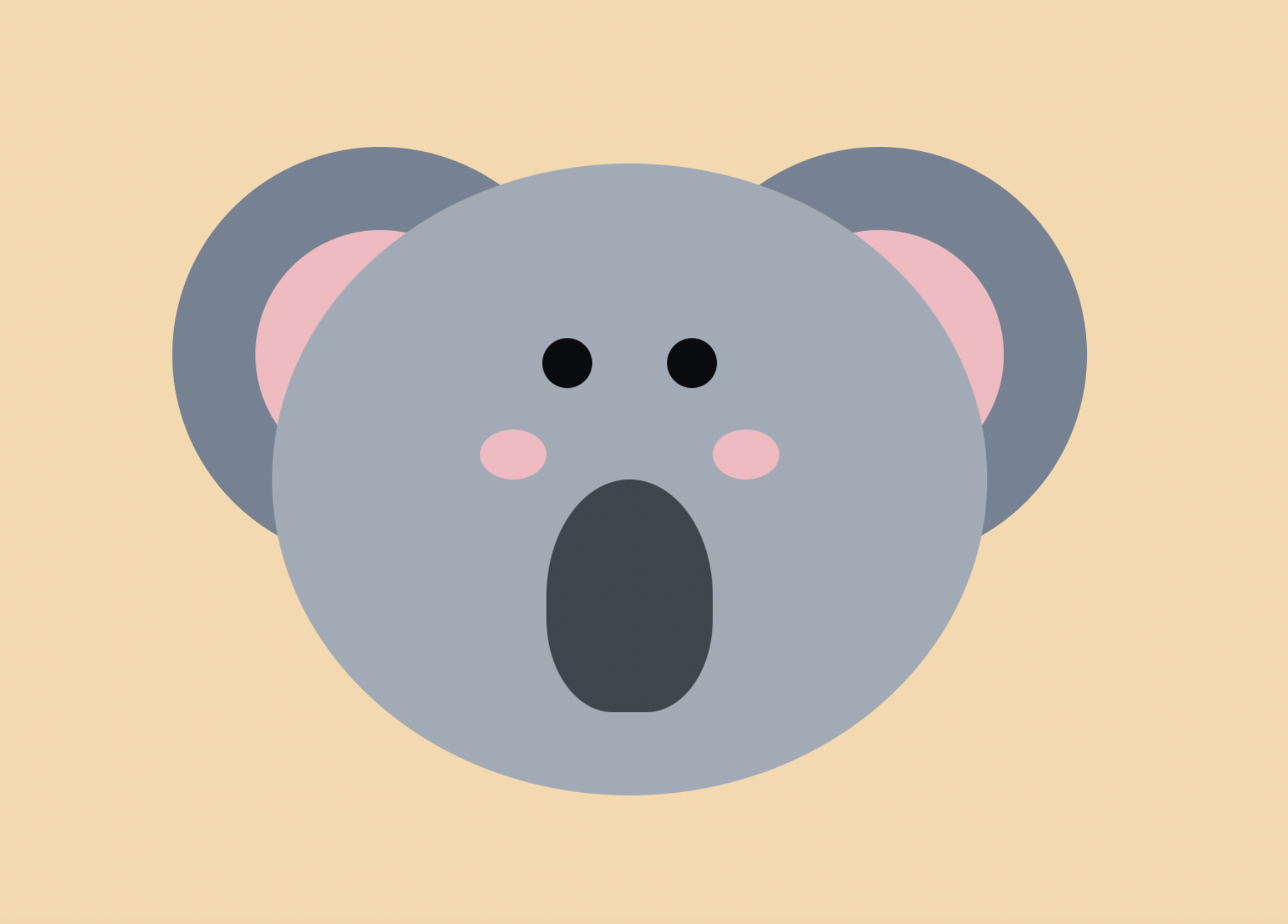 Diseño final de la cara de koala