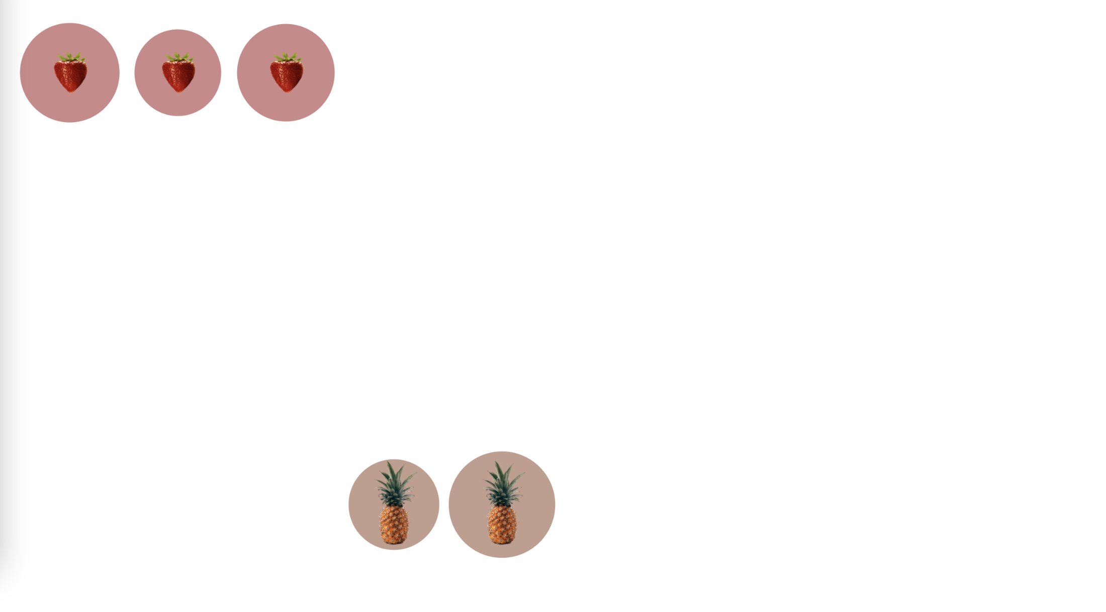 Final fruit arrangement layout