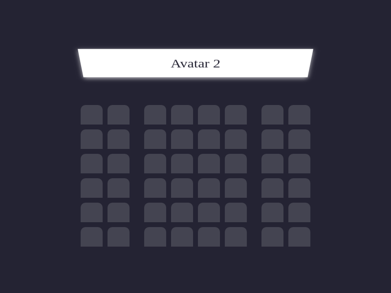 Aperçu de la mise en page des sièges du cinéma