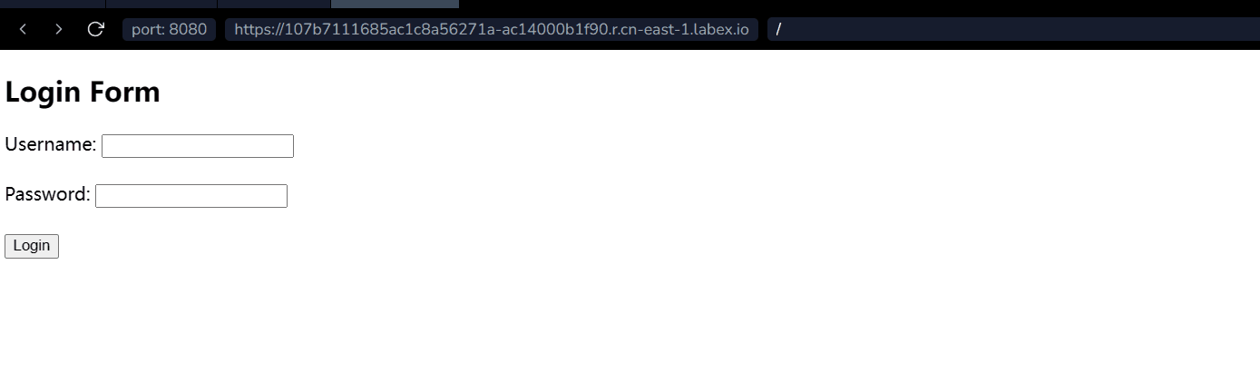 Login form preview gif