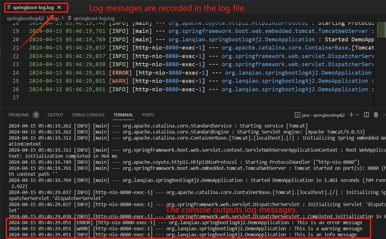 Log4j2 configuration example