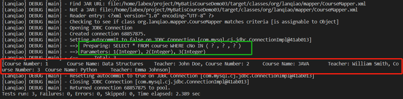 Exemple de requête SQL dynamique de MyBatis