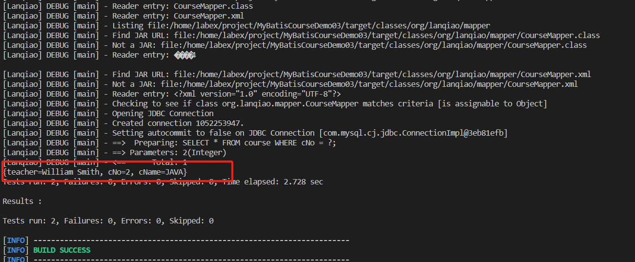 MyBatis resultMap example