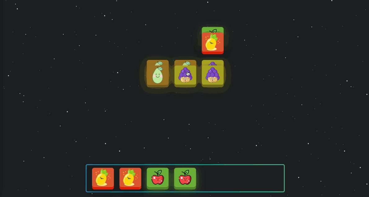 Non removable fruit stacking effect