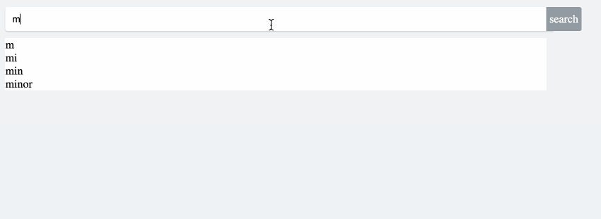 search functionality demonstration