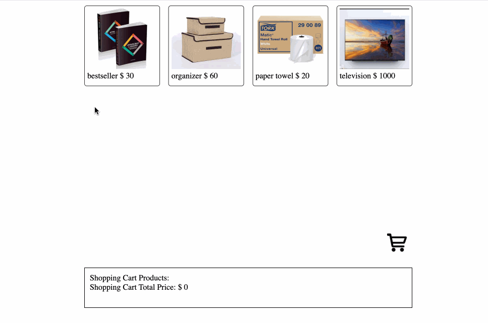 Démo de panier d'achat en ligne