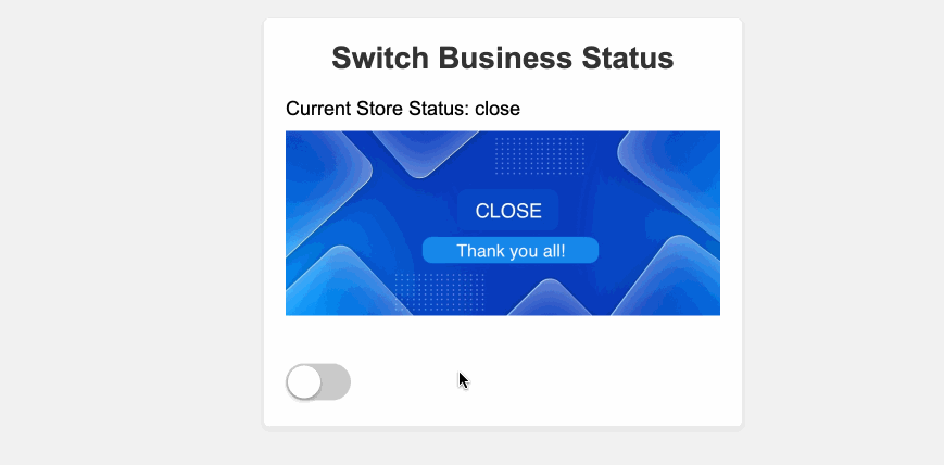 Vue store status toggle demo