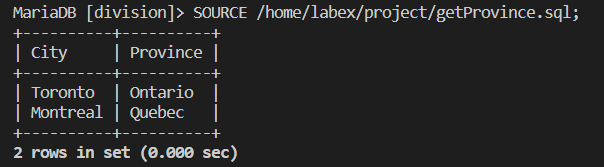 Vista previa del proyecto de base de datos