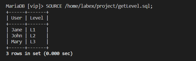 Database project preview