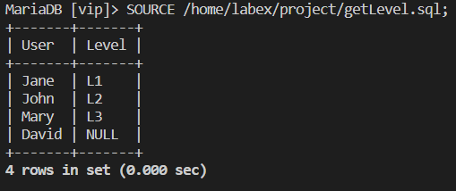 Imagen de vista previa del proyecto de base de datos