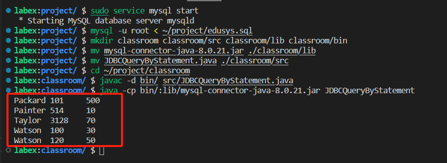 JDBC query preview image