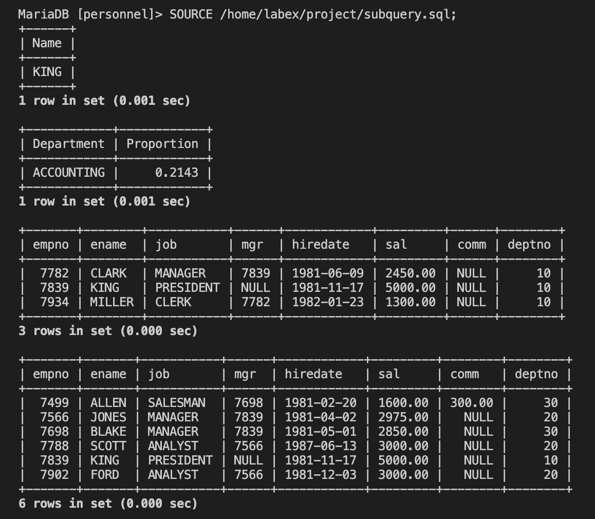 Изображение предварительного просмотра запроса SQL