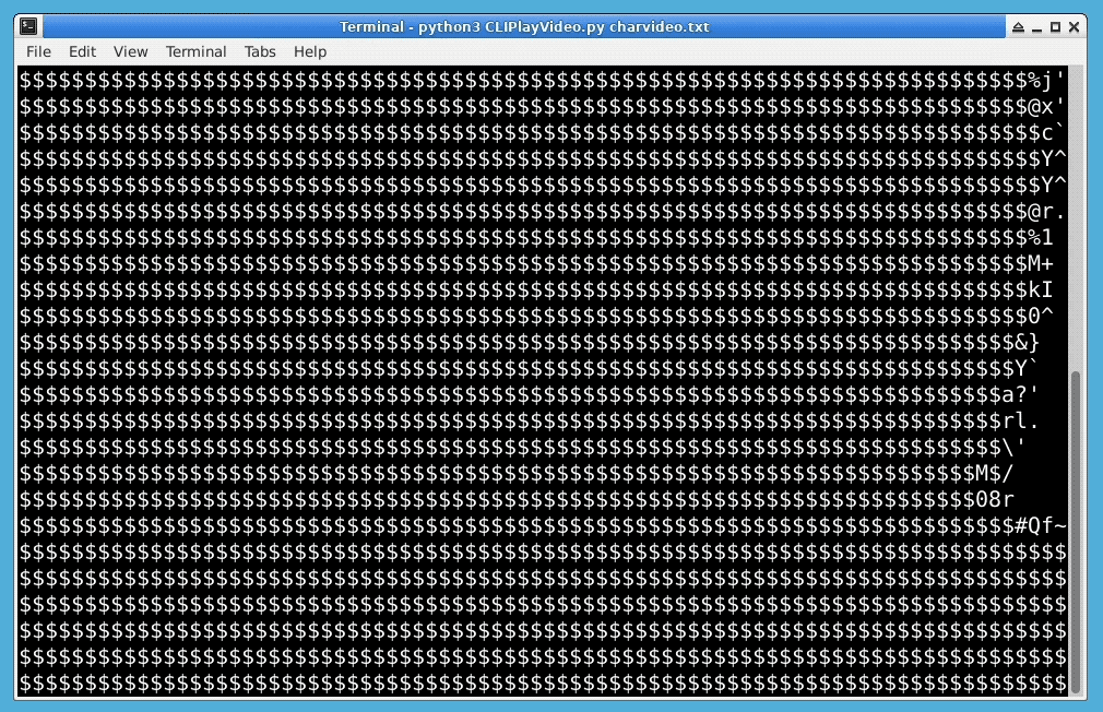 Предпросмотр ASCII-арт анимации