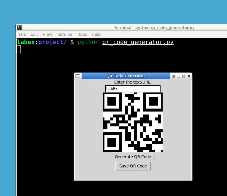 QR コードジェネレータインターフェイスのプレビュー