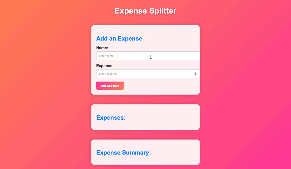 Expense Splitter