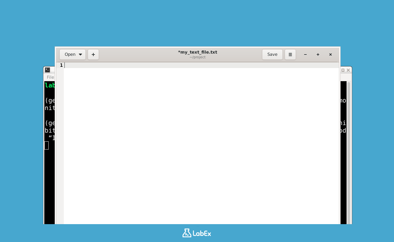 Gedit window example