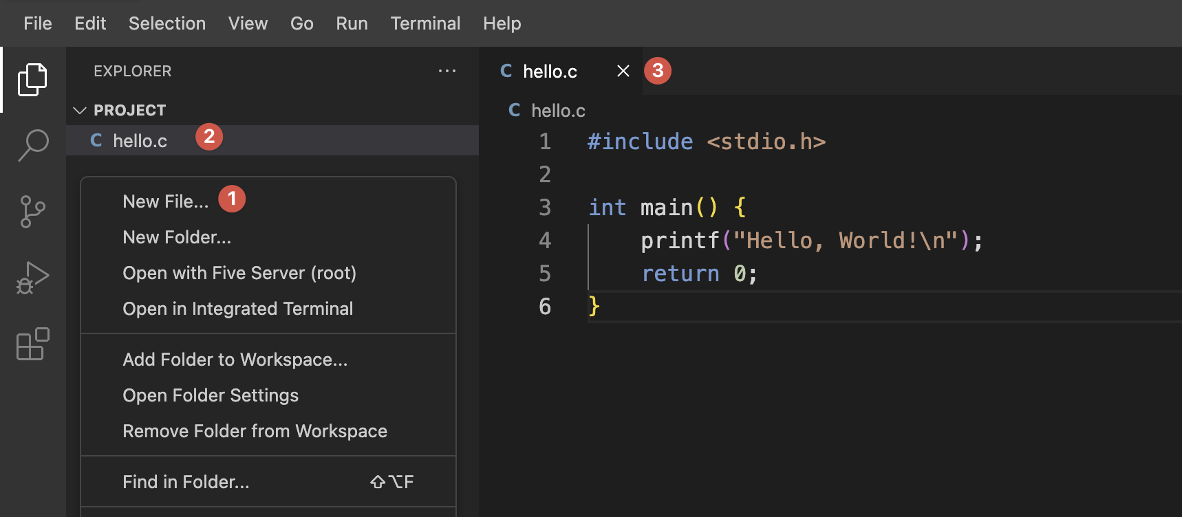 WebIDE file creation interface
