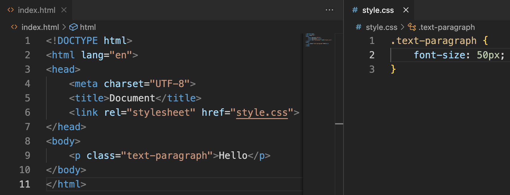 Ejemplo de selector de clase CSS