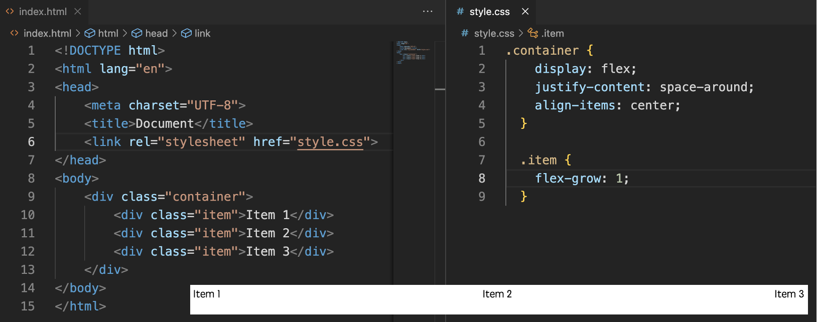 Ejemplo de diseño con Flexbox