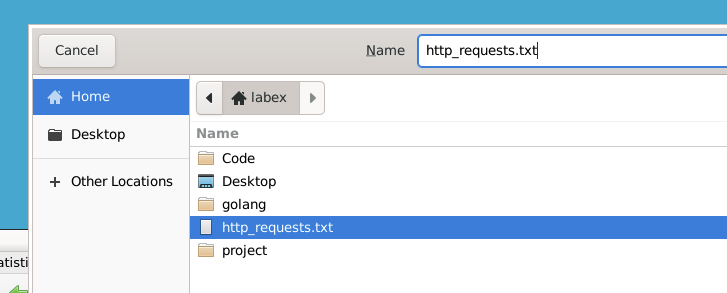Exporting HTTP requests list
