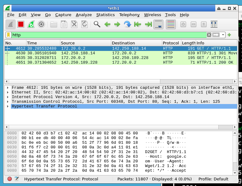 Wireshark Google Traffic